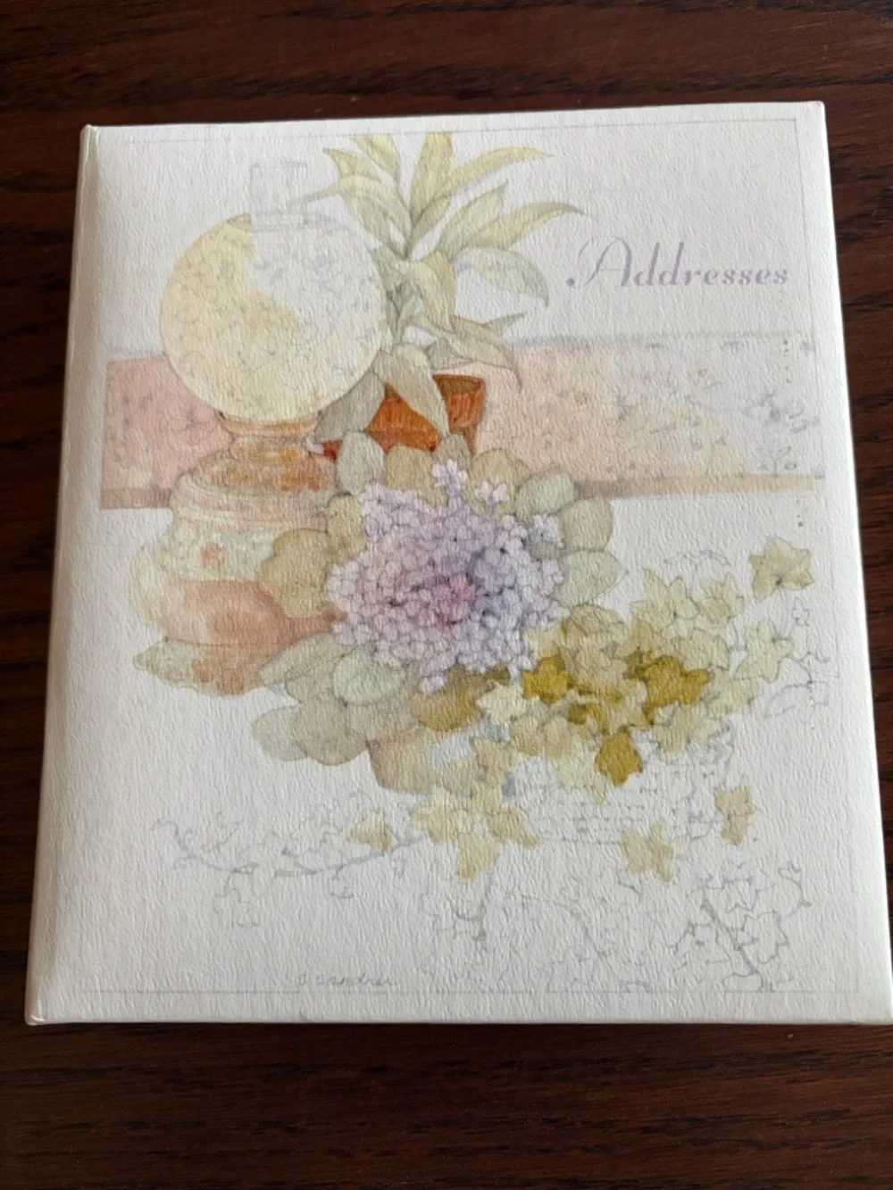 Vintage Current 1978 Address & Phone Number Book. Floral. Pastels. 6.5” x 5.5”